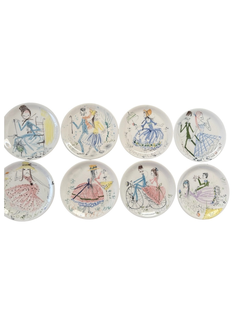 Set of Vintage Italian Plates